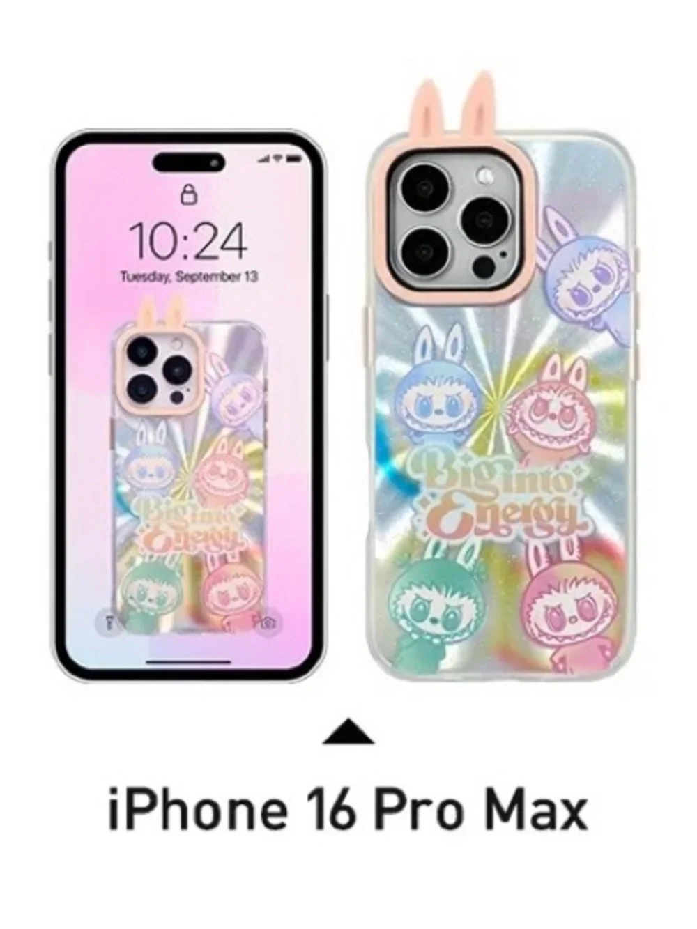 NEW THE MONSTERS Labubu Big into Energy Series-Phone Case iPhone 16 pro Max